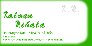 kalman mihala business card