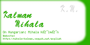 kalman mihala business card